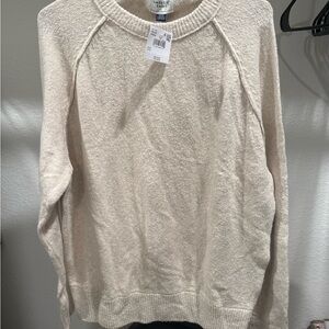 American Eagle Outfitters Cream Crew Neck Sweater